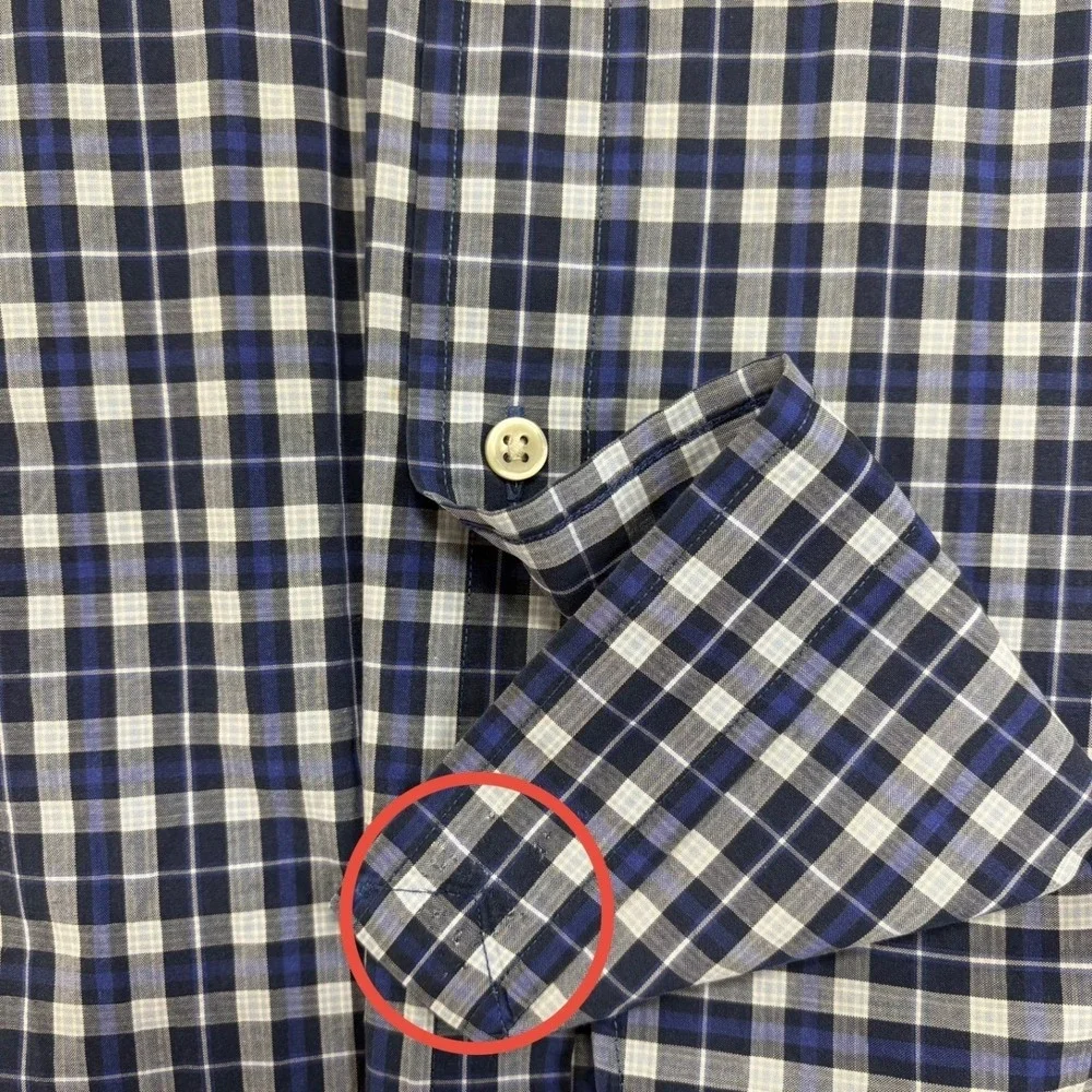 Ralph Lauren Blake Shirt M Short Sleeve Blue White Pony Check Button Down Men - Picture 7 of 11